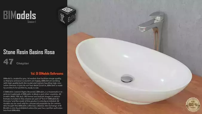 0147 Stone Resin Basins Rosa
