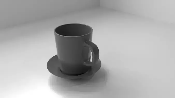 Cup and Saucer 10 3D model