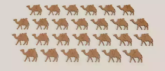 CHRISTMAS CAMEL 3D letters stl file 3D print model CHRISTMAS CAMEL 3D letters stl file 3D print model