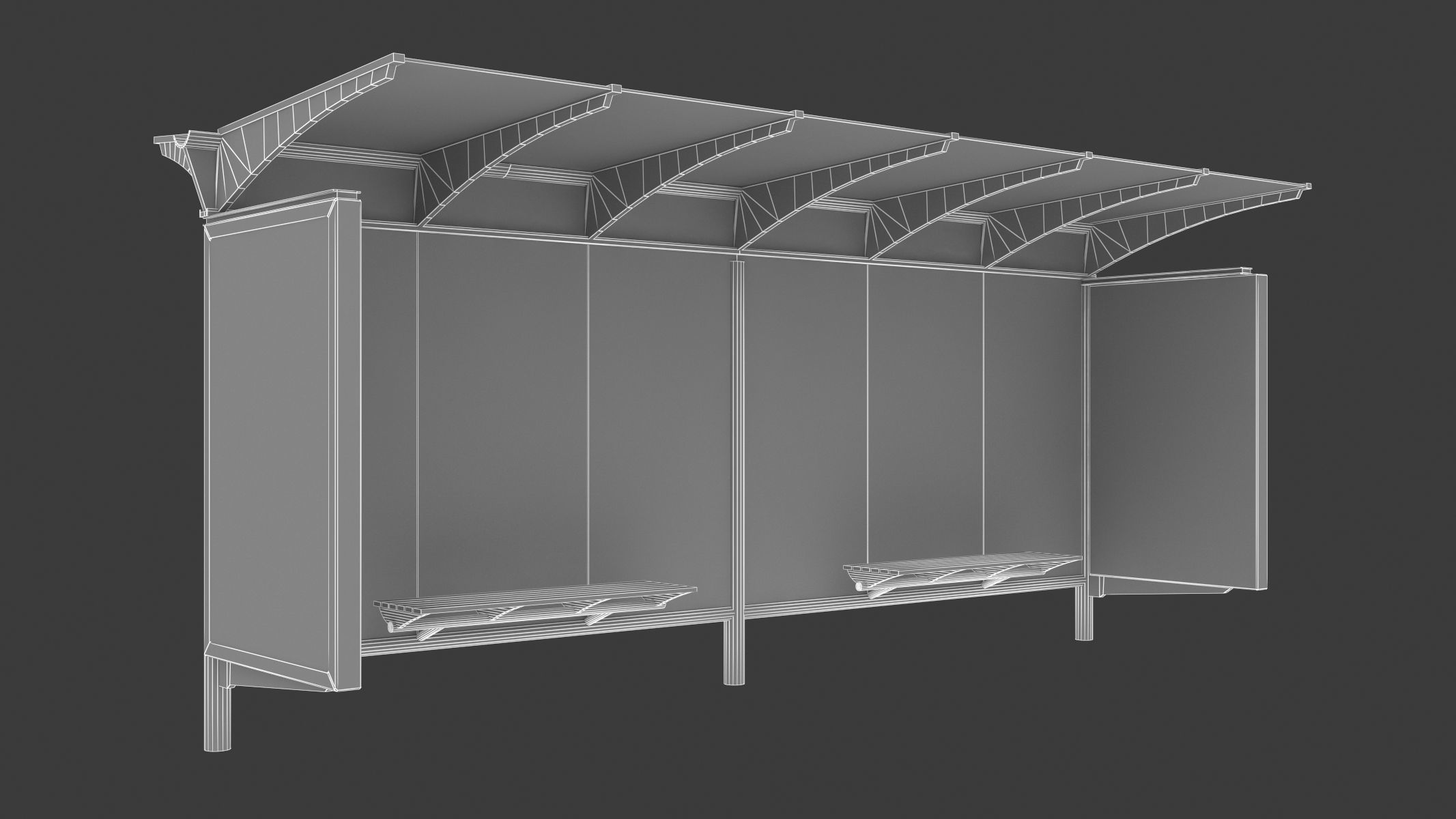 Bus Stop 07 3D model_8