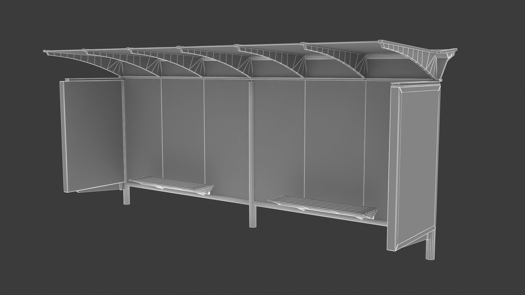 Bus Stop 07 3D model_7