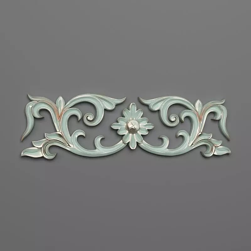 Cartouche ornate ornament 3D print model_0