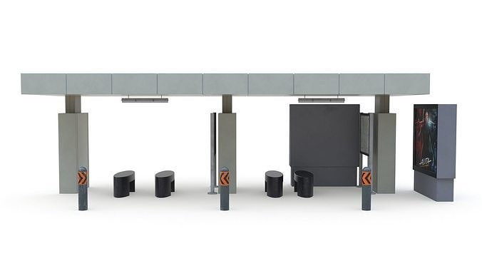 Bus Stop 09 3D model