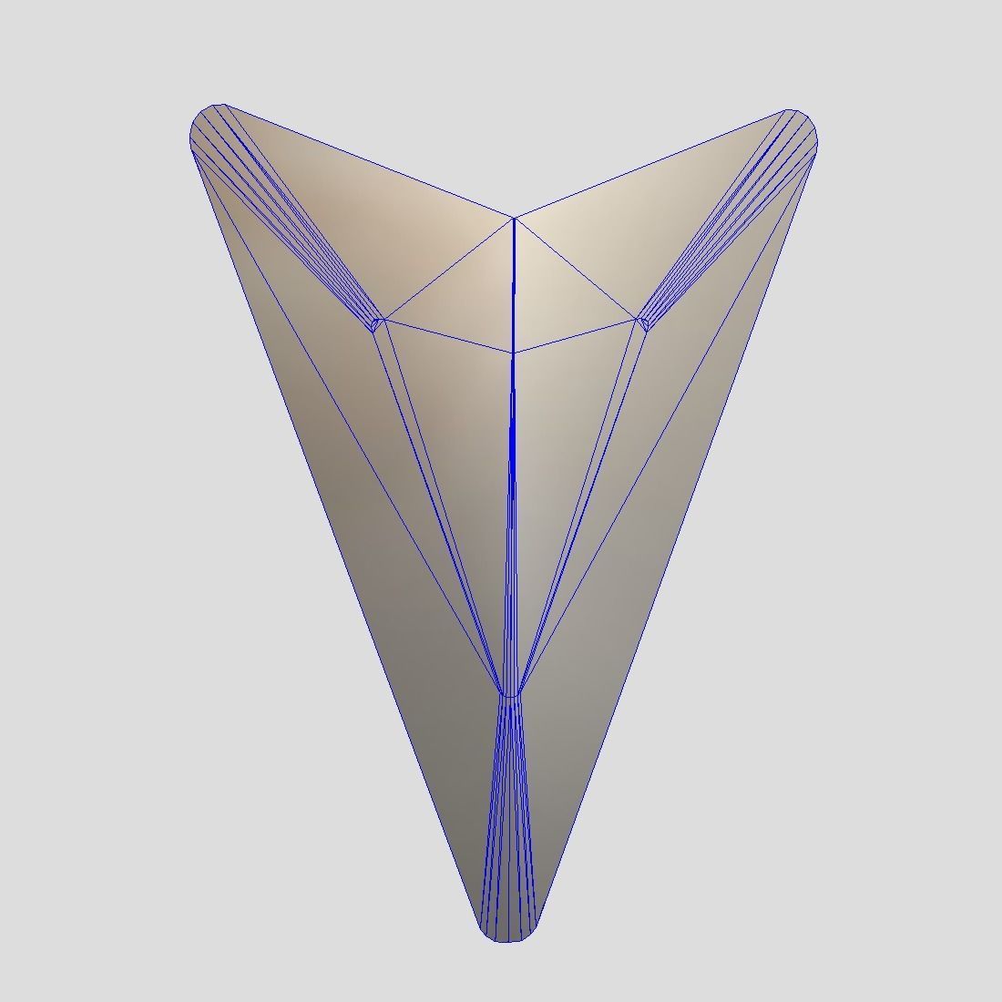 Arrow 2 triangle Low-poly 3D model_3