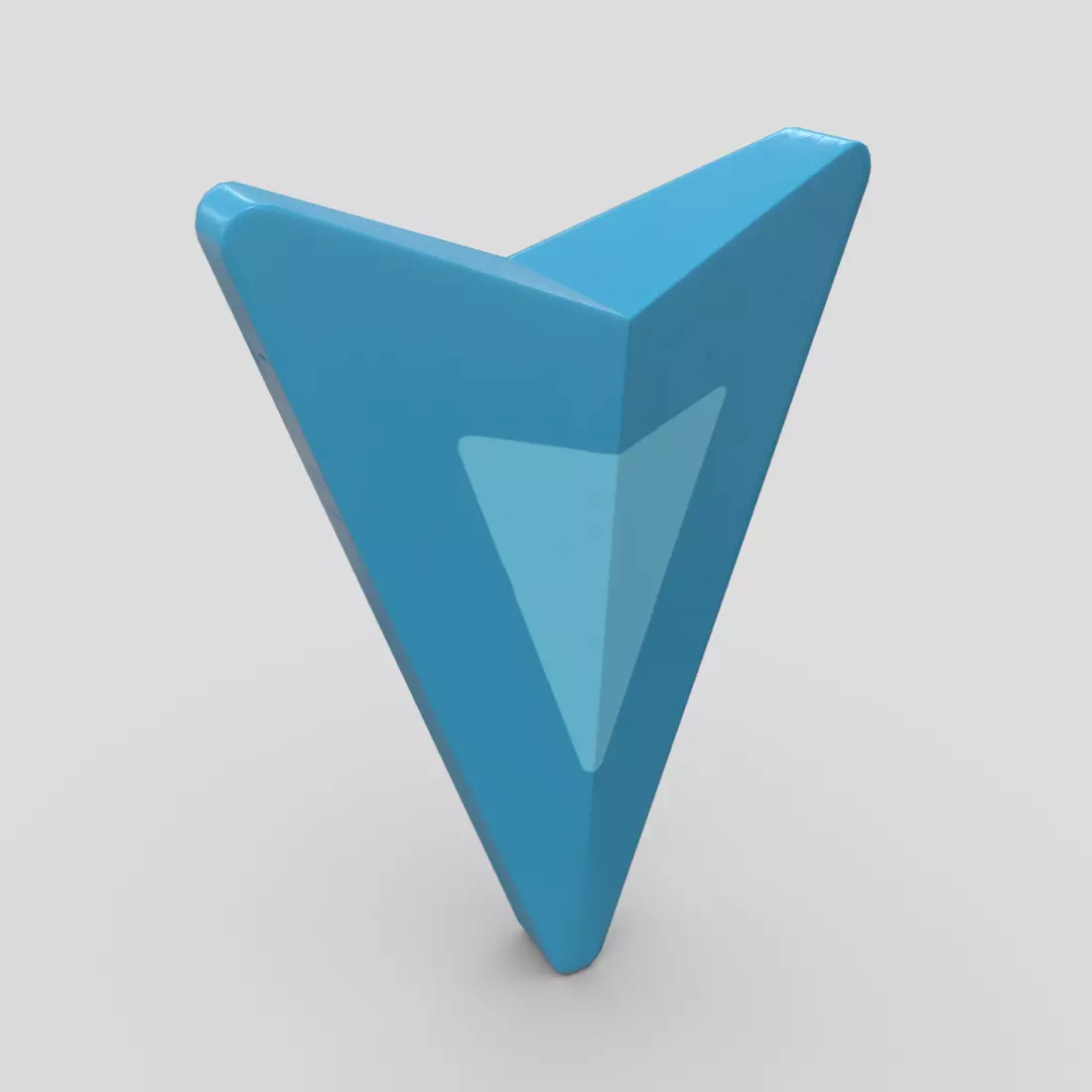Arrow 2 triangle Low-poly 3D model_0