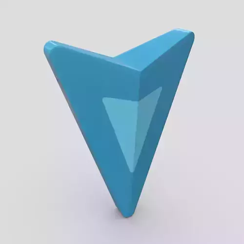 Arrow 2 triangle Low-poly 3D model