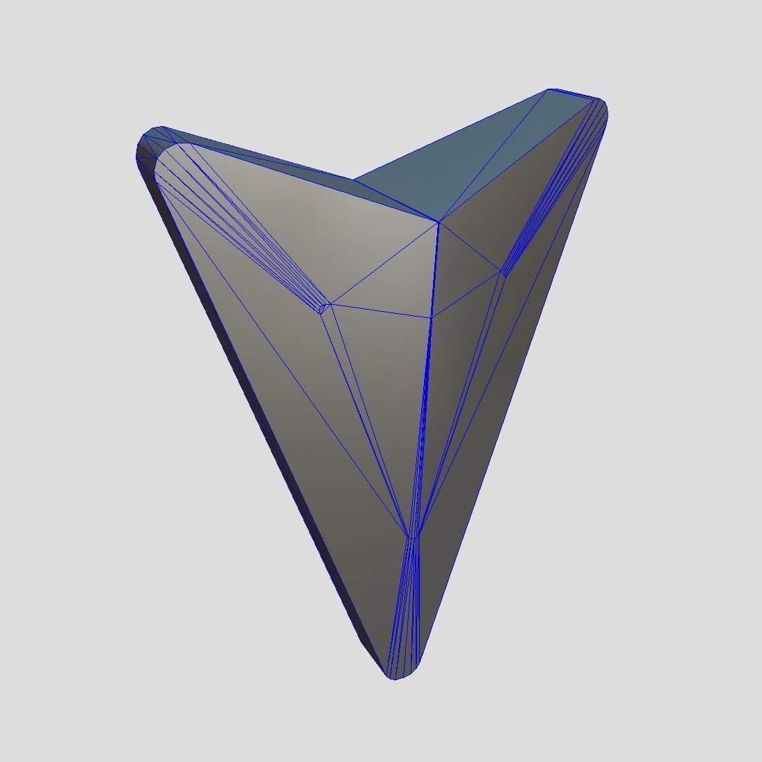 Arrow 2 triangle Low-poly 3D model_1