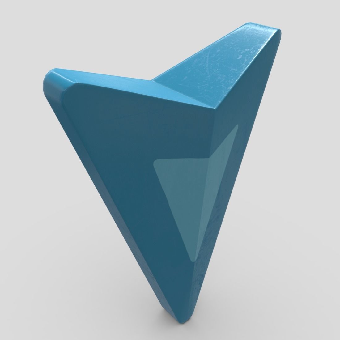 Arrow 2 triangle Low-poly 3D model_7