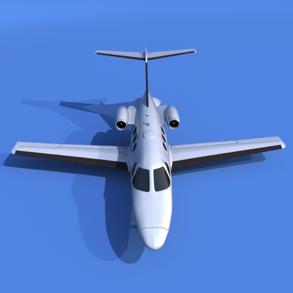 Cessna Citation Mustang private jet 3D model_2