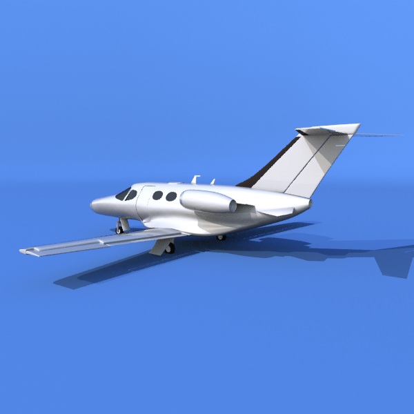 Cessna Citation Mustang private jet 3D model_6