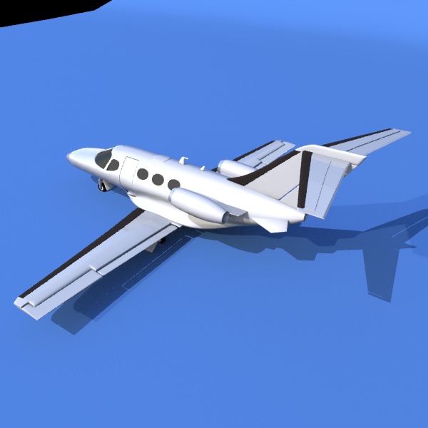 Cessna Citation Mustang private jet 3D model_4