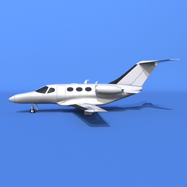 Cessna Citation Mustang private jet 3D model_3