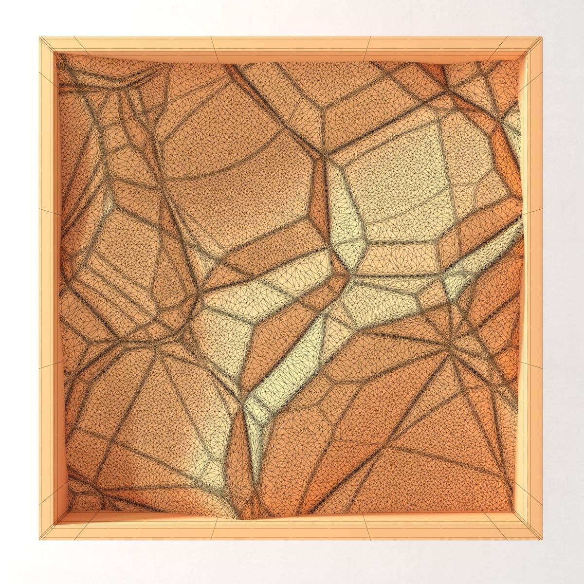 Stone wall frame 3D model_5