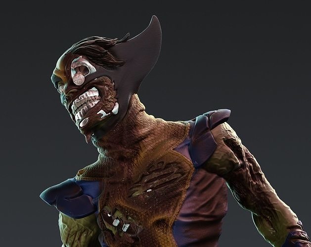Zombie Wolverine 3D print model