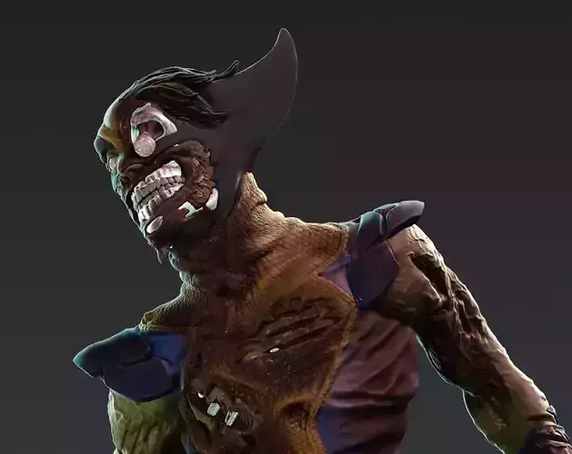 Zombie Wolverine 3D print model