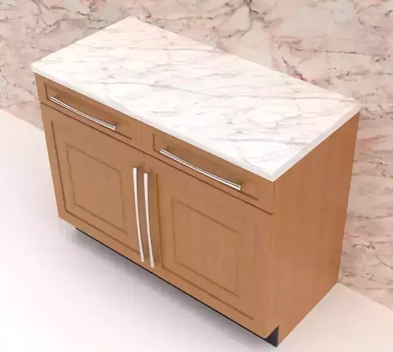 Contemporary Kitchen Unit with Marble worktop  