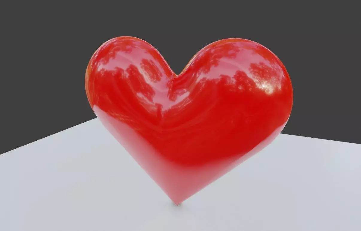 Heart High Poly - Material - Coracao 3D model_0