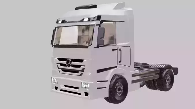 3d model Mercedes Benz Actros truck Low-poly 3D model