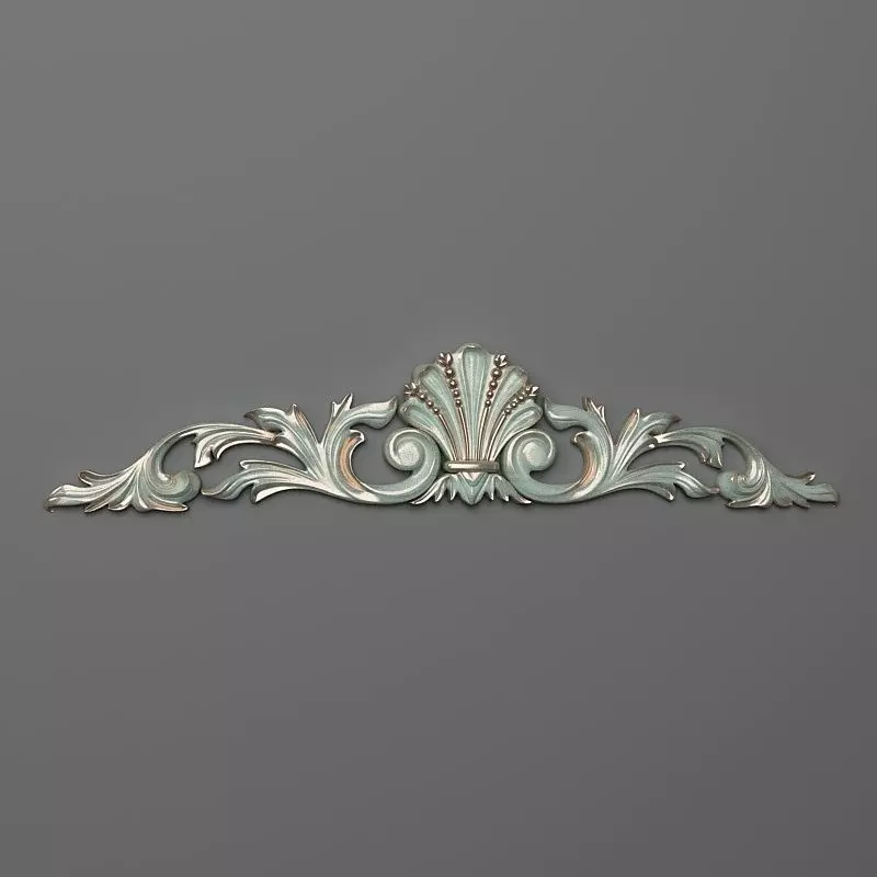 Cartouche decorative ornate piece 3D print model