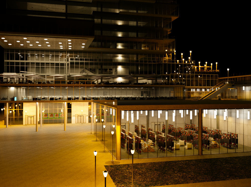 Revit Skyscraper Design for Mixed Use 3D model_3