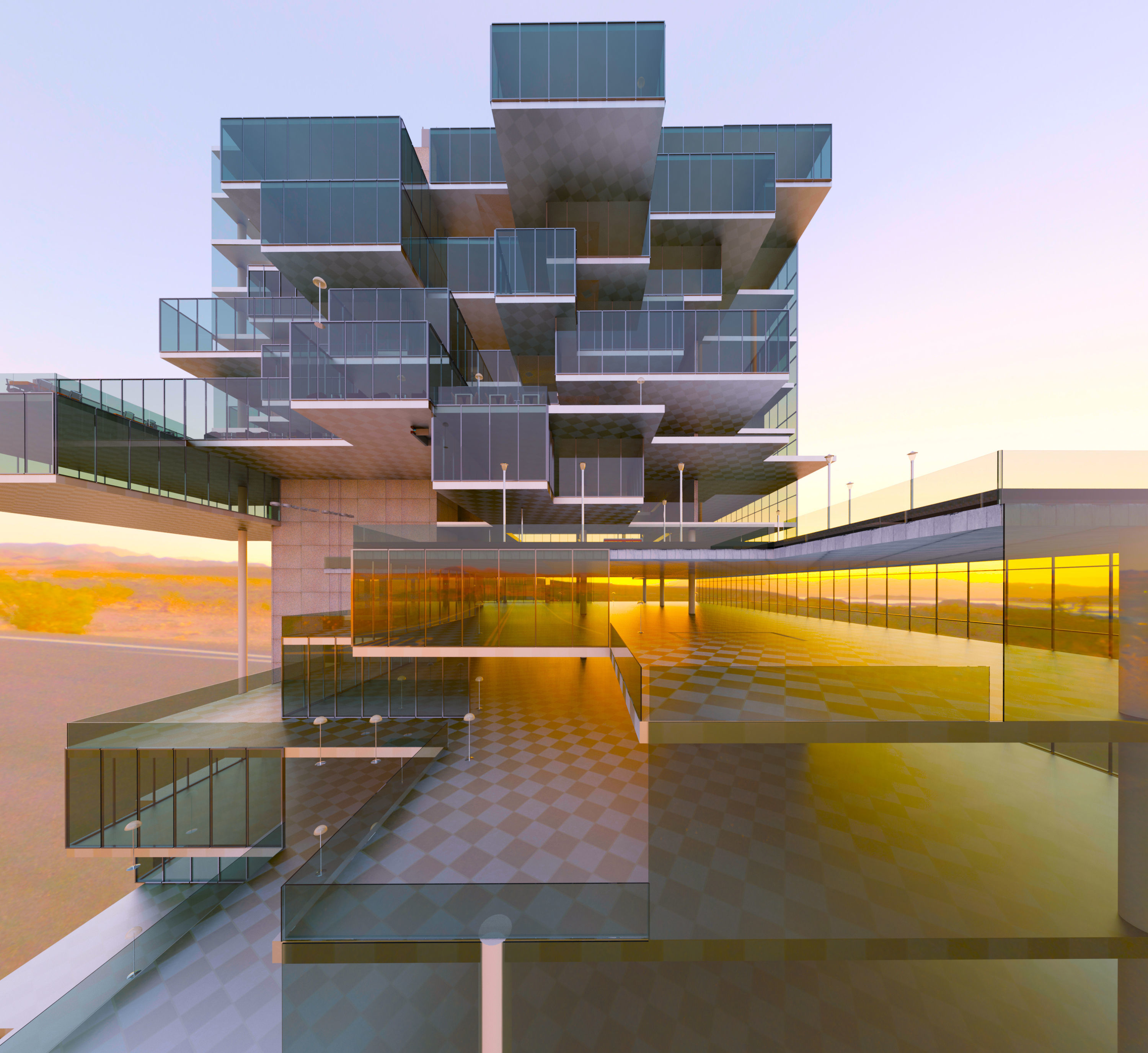 Revit Skyscraper Design for Mixed Use 3D model_20