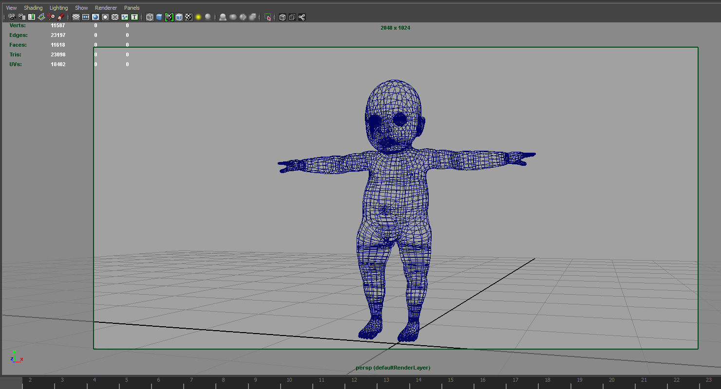 new born baby 3d model 3D model_7