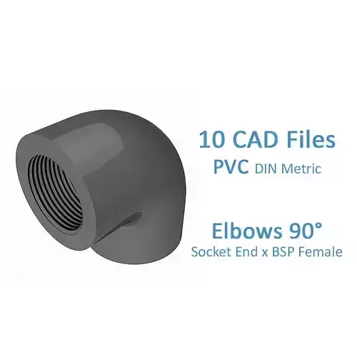PVC Elbows 90 Degrees - Socket x BSP Female