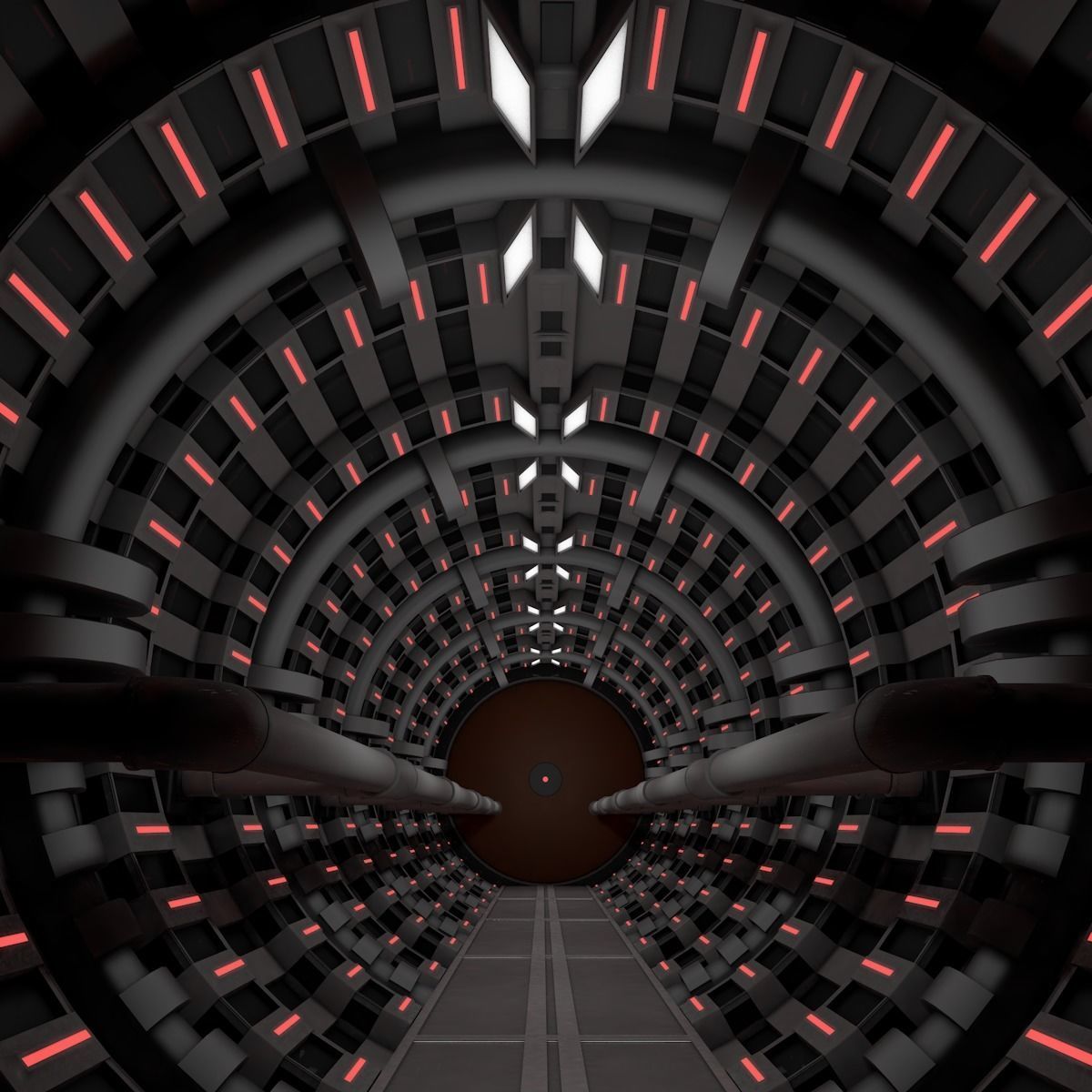 Sci Fi  Spaceship Corridor  3D model_1