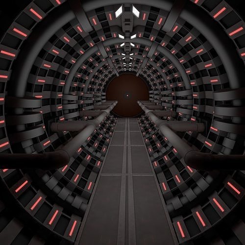Sci Fi  Spaceship Corridor  3D model