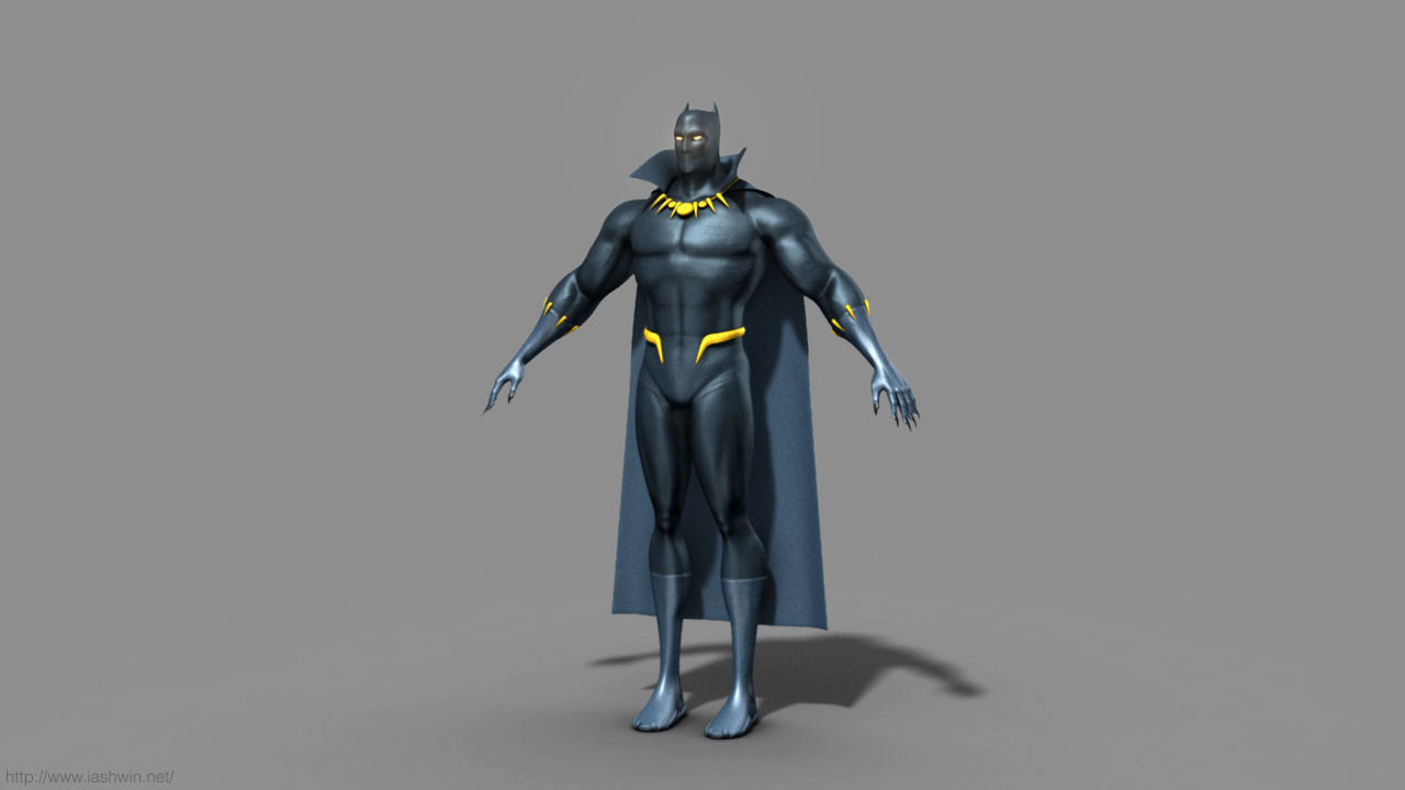 Black Panther Rig - Legacy Free 3D model_11