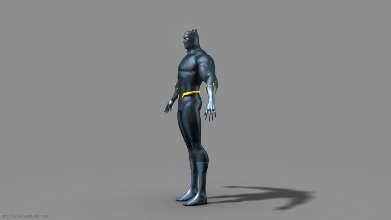 Black Panther Rig - Legacy Free 3D model_10