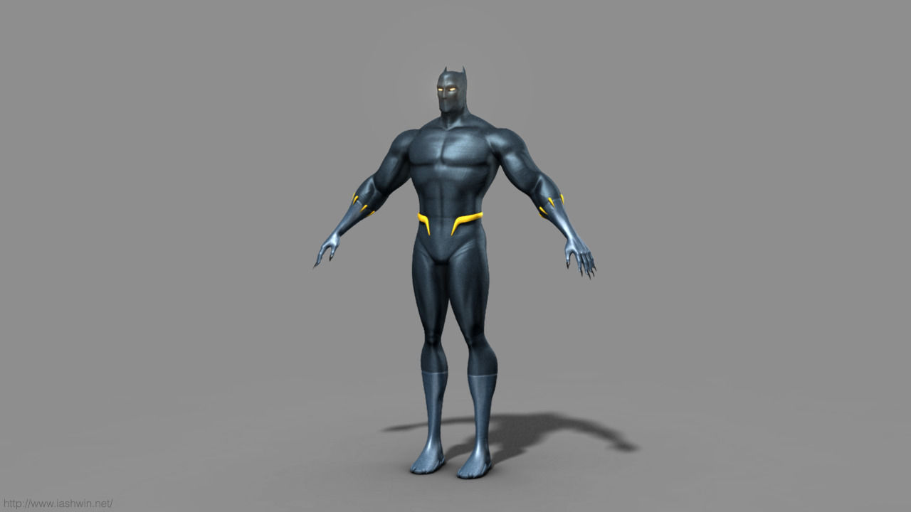 Black Panther Rig - Legacy Free 3D model_8
