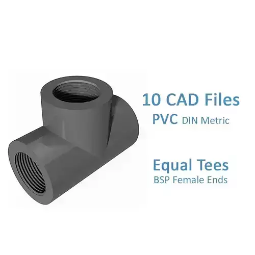 PVC Equal Tees - BSP Female Ends