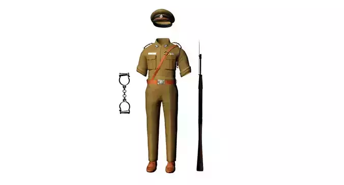 india police 3d model 3D model