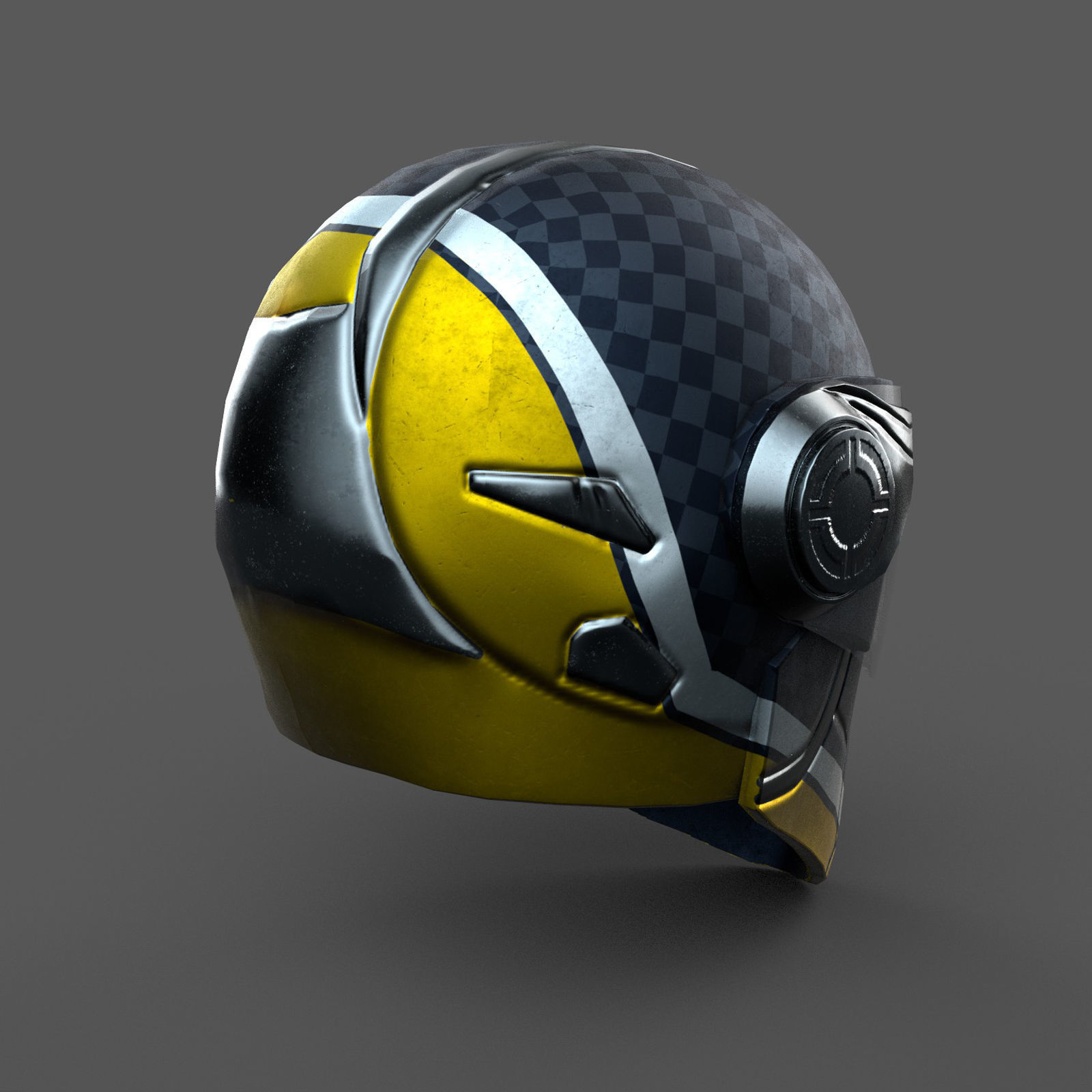 Helmet scifi military combat racer Generic sport scifi human 3d  Low-poly 3D model_4