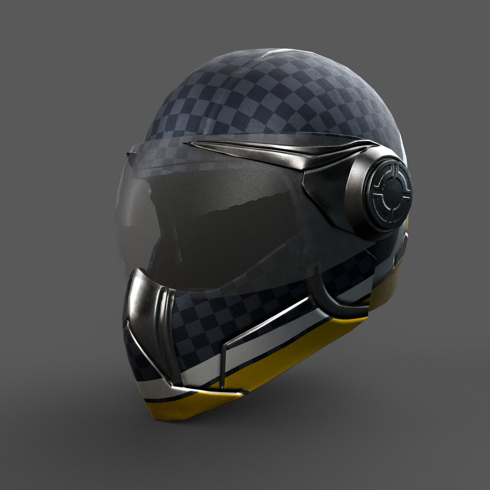 Helmet scifi military combat racer Generic sport scifi human 3d  Low-poly 3D model_1