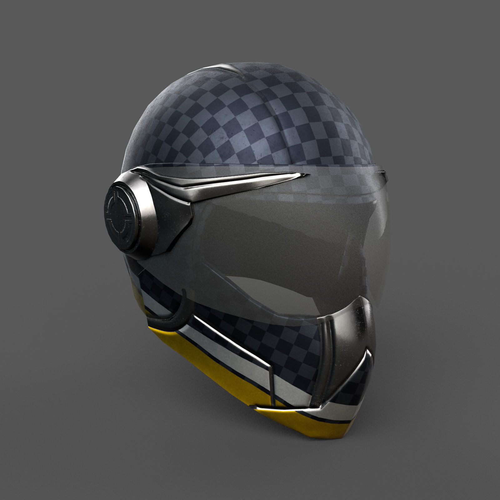 Helmet scifi military combat racer Generic sport scifi human 3d  Low-poly 3D model_3