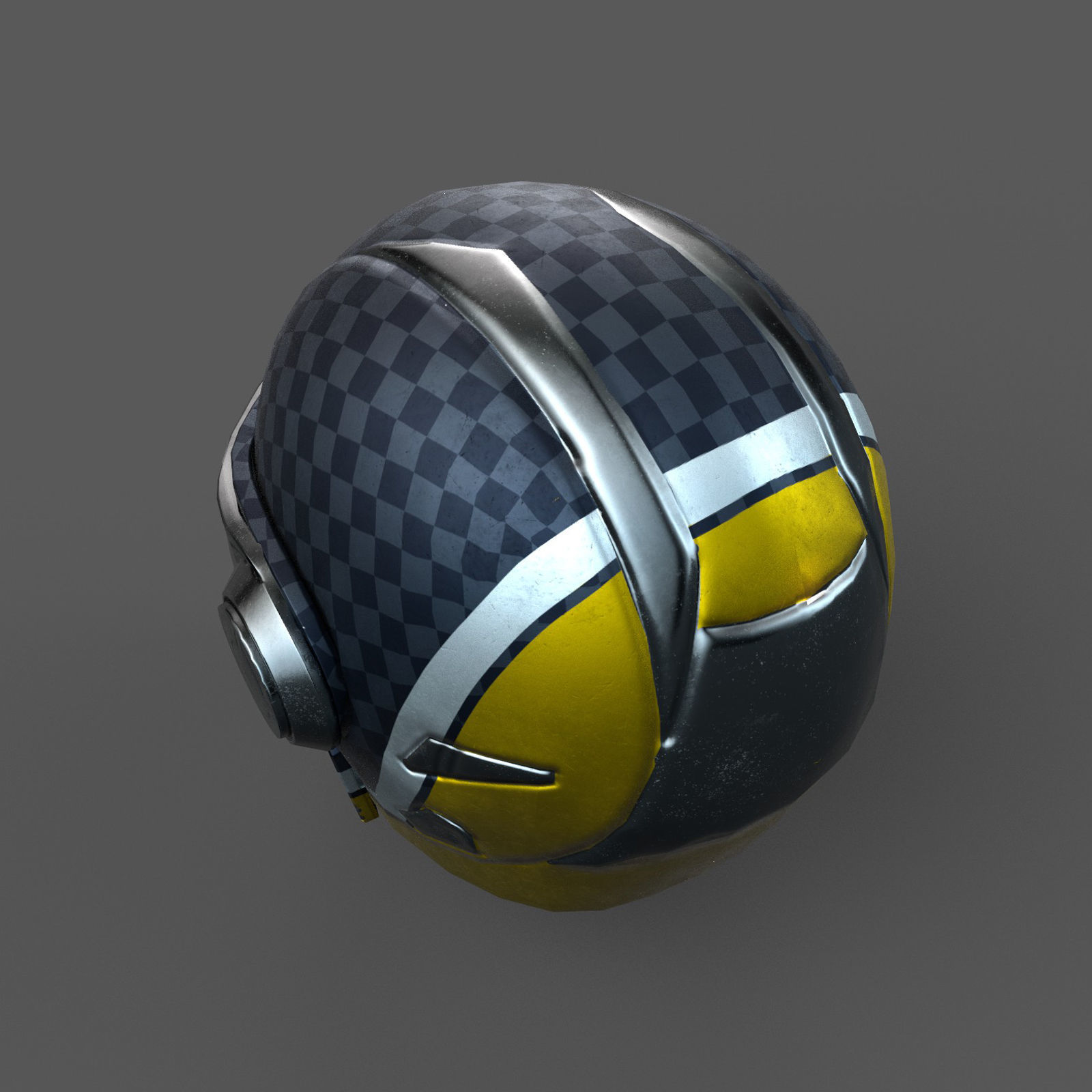 Helmet scifi military combat racer Generic sport scifi human 3d  Low-poly 3D model_5