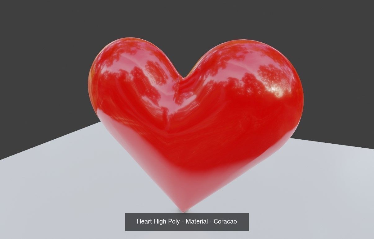 Heart Full Pack - 6 Models - High Poly to Low Poly 3D Model Collection_12