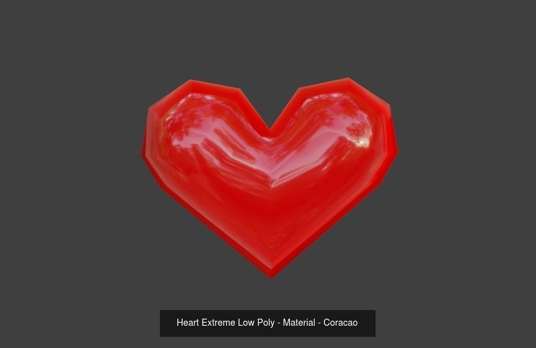 Heart Full Pack - 6 Models - High Poly to Low Poly 3D Model Collection_8