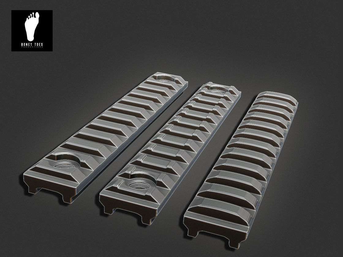 3D Picatinny Rails 3D model CGTrader