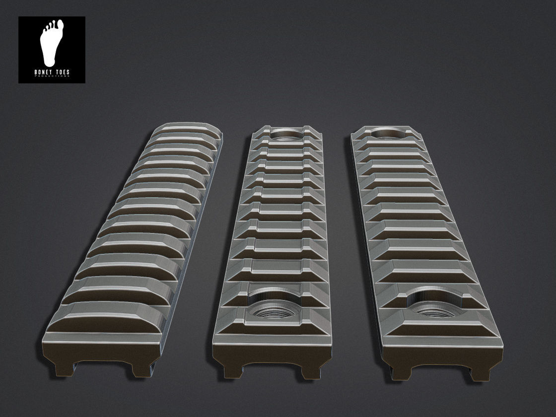 3D Picatinny Rails 3D model_2