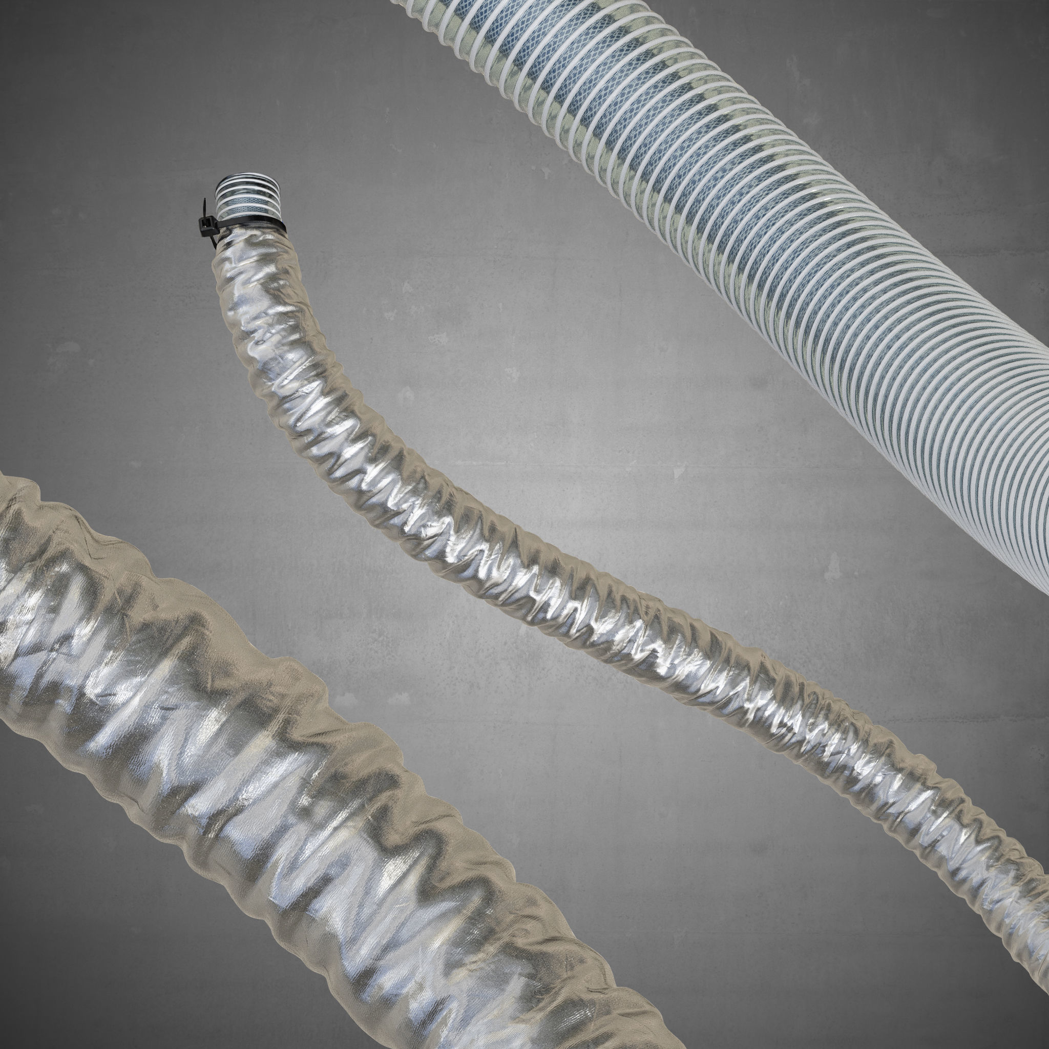Foil Hose 3D model_1