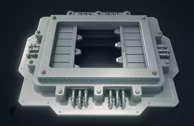 3D SciFi Garbage Chute