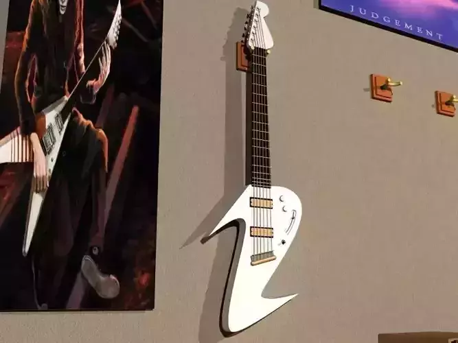melody electric guitar Low-poly 3D model