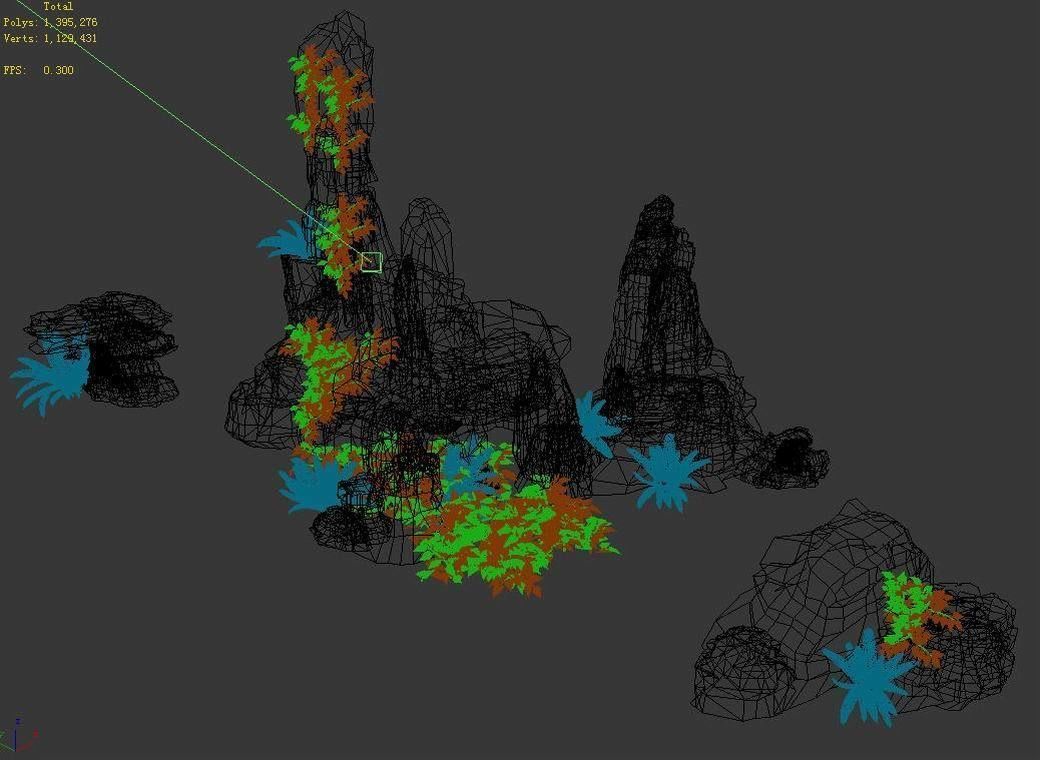 StoneGarden Decoration - Rockery 39 3D model_3