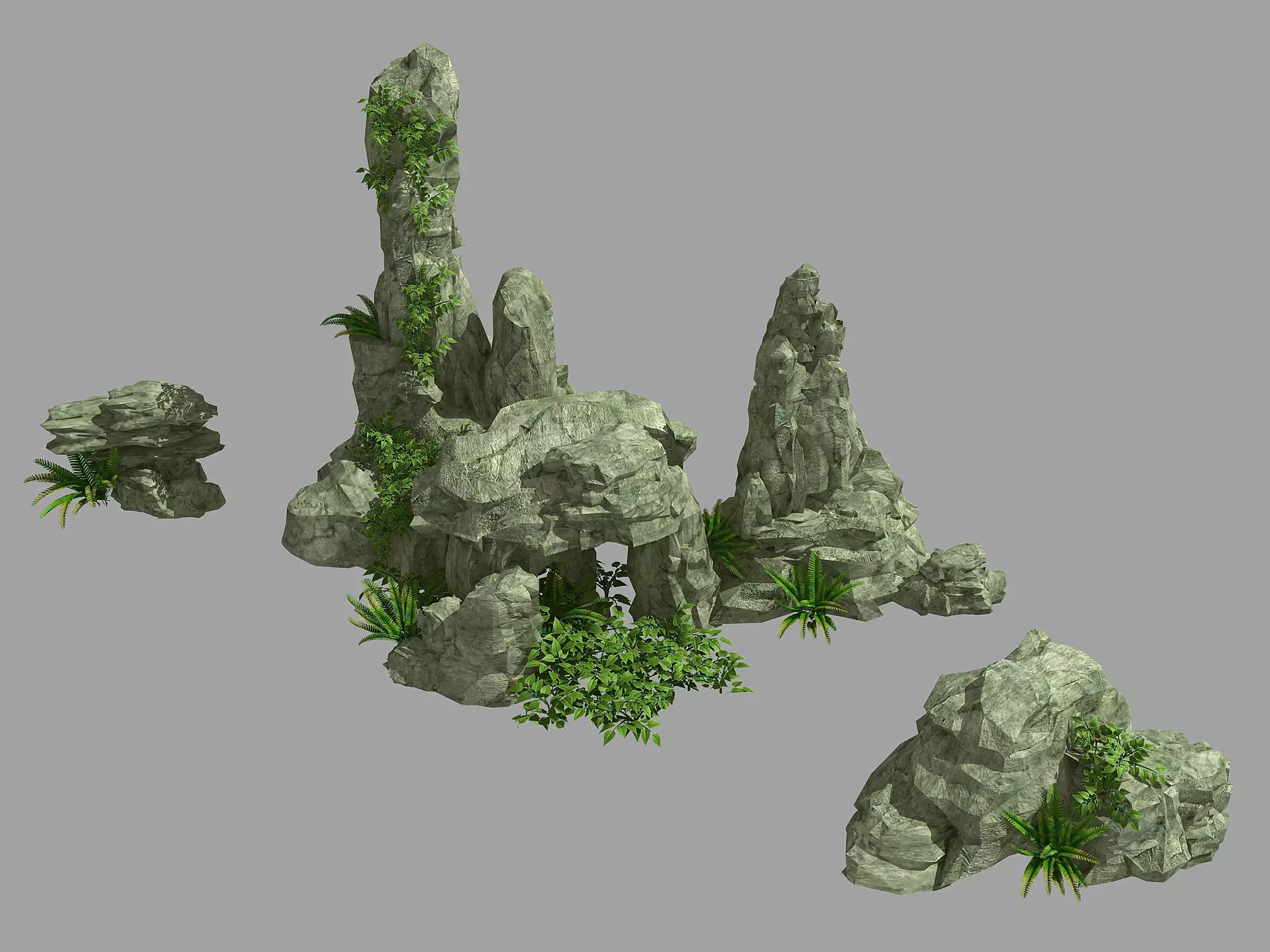 StoneGarden Decoration - Rockery 39 3D model_0