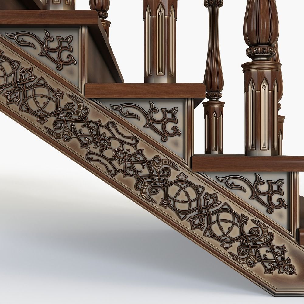 Stairs cnc kitbash  3D model_10