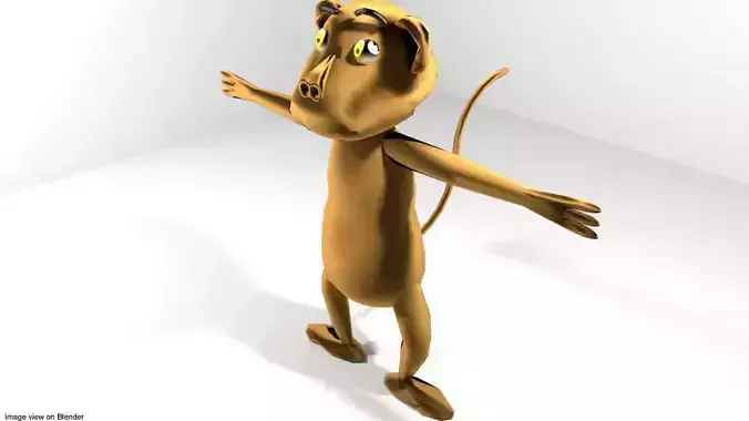 Cartoon Animal Monkey 3D model
