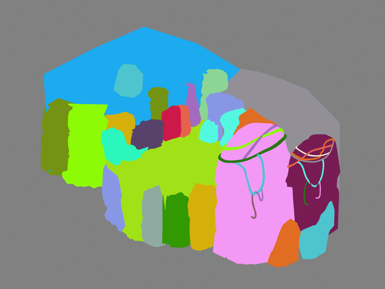 Stone Fallen Land - Shore 01 3D model_3